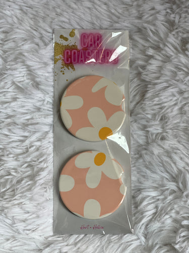 Flower Power Car Coasters