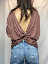 Twist Back Mauve Top