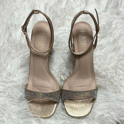 Chaya Square Toe Rose Gold Chunky Heel