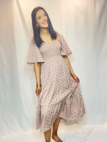 Floral midi dress w pockets