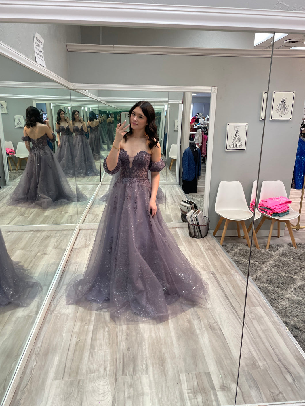 Dark purple floral dress Moments to Remember Dark purple floral dress Moments to Remember