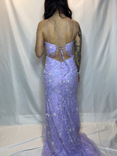 Fringe Slit and Fringe Back Detail Lilac Dress