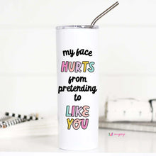 Skinny Tumblers w/ Handle & Metal Straw