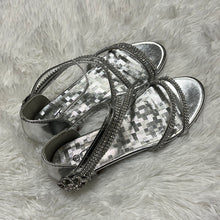 Nora Silver Rhinestone Flat Sandal