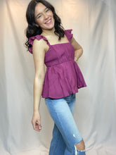 Ruffle Sleeve Babydoll Tank Top