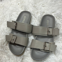 Gray/Silver Slide on Sandals