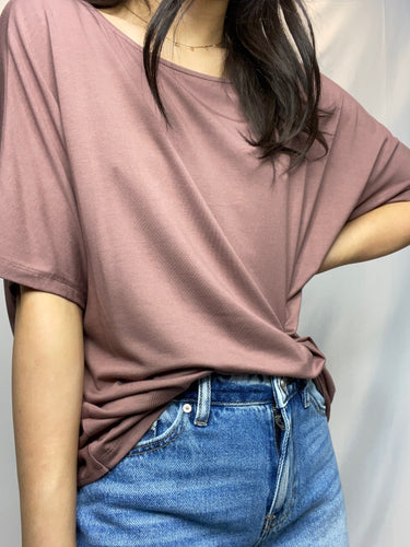 Twist Back Mauve Top
