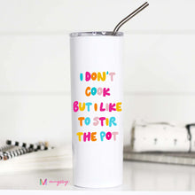 Skinny Tumblers w/ Handle & Metal Straw