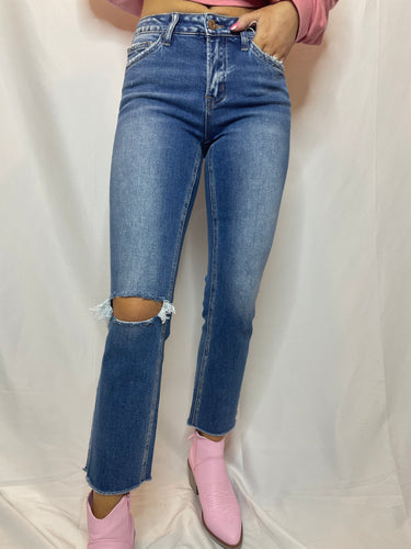 Carlene Vervet Jeans Knee Rip