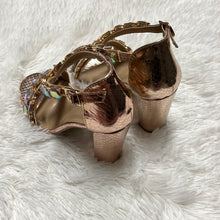 New York Rose Gold Iridescent Stones High Heel