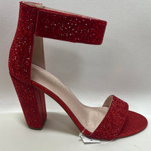 Natasha Red Rhinestone Shoes