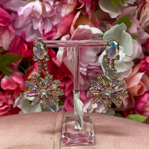 AB Snowflake Drop Earring