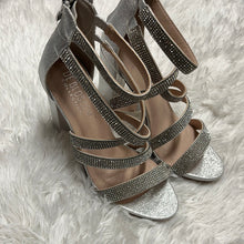 Cristy Criss Cross Silver Rhinestone Heel