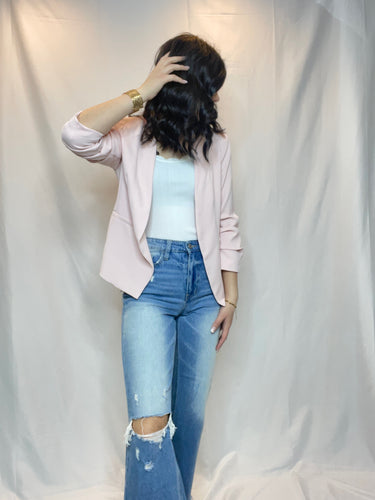 Quarter Scrunch Sleeve Blazer
